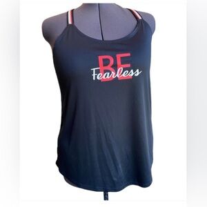 Zone Pro Black Sleeveless Tank Top with Unique Striped Straps